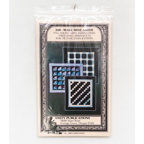New - Vintage Make Mine Amish quilt patterns - Out of Print - Picture 1 of 2